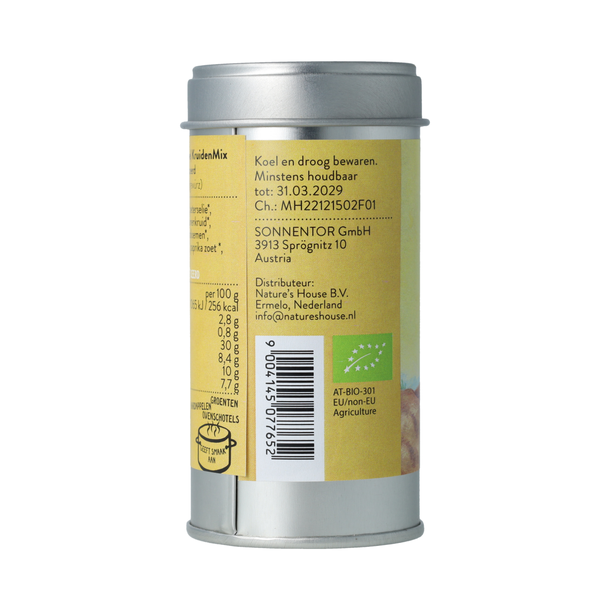 Sonnentor Sara aardappelkruiden metalen bus bio 22.00 Gram