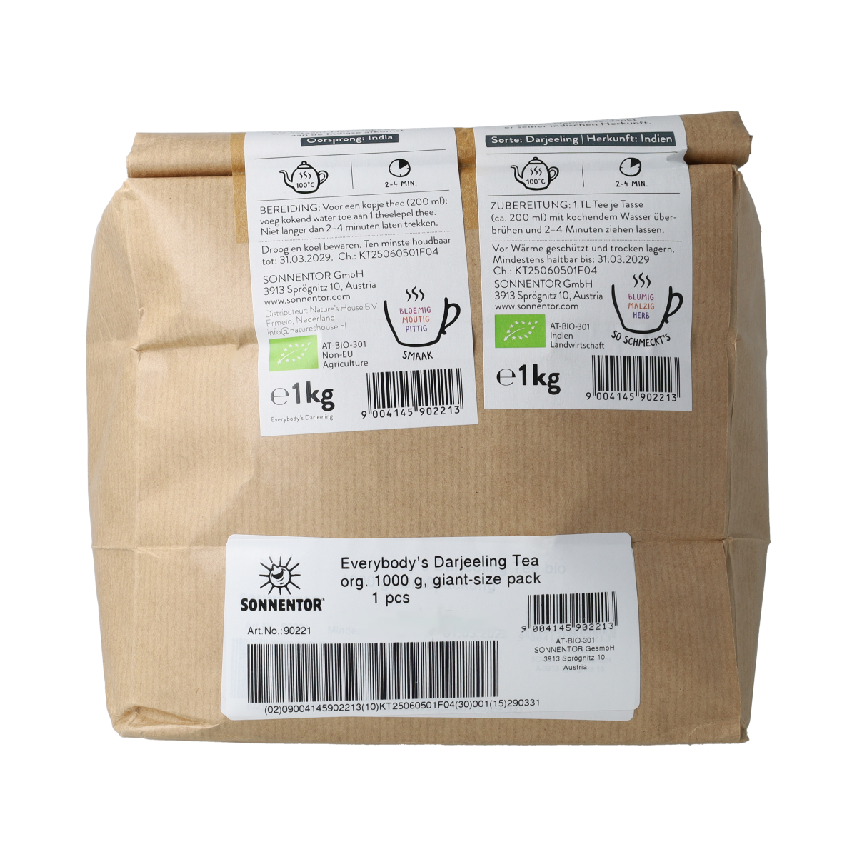 Sonnentor Darjeeling zwarte thee los bio 1.00 Kilogram