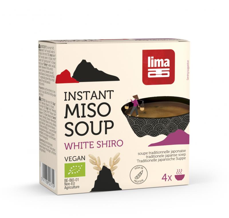 Lima Instant miso soup white shiro 4 x 16.5 gram bio 66 Gram
