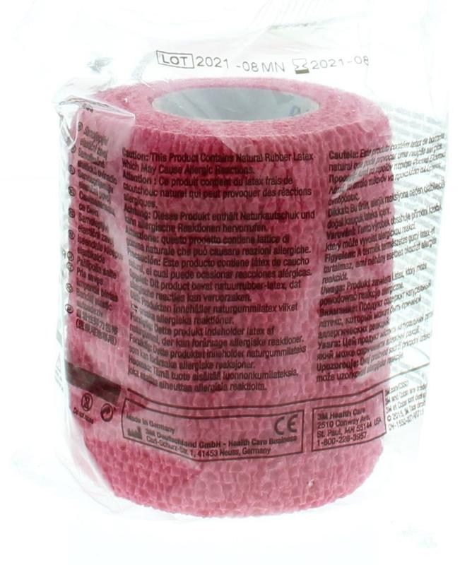 3M Coban zelfklevende zwachtel rood 7.5cm x 4.5m 1 Rol