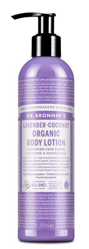 Dr Bronners Lotion corporelle lavande/coco 240 Millilitres