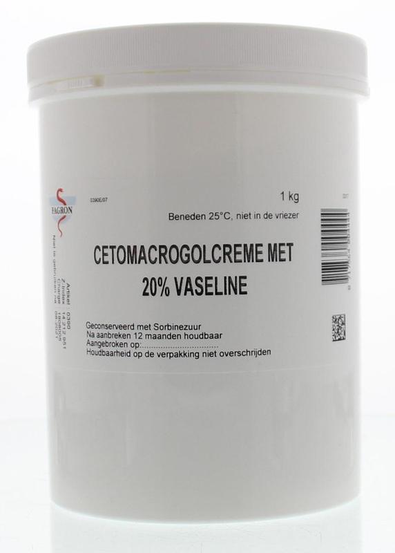 Fagron Cetomacrogol creme 20% vaseline 1 Kilogram