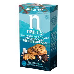 Nairns Biscuit breaks pure chocolade & kokos 160.00 Gram