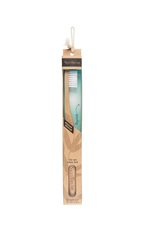 Nextbrush Bamboe tandenborstel medium 1.00 Stuks