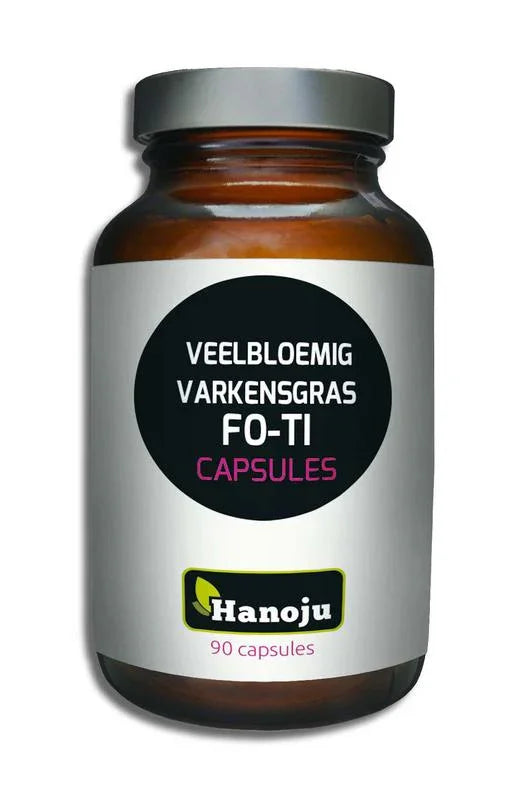 Hanoju Veelbloemig varkensgras fo-ti 90 Capsules