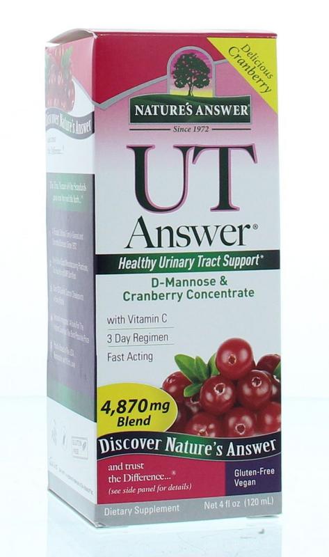 Natures Answer Ut answer D-Mannose & cranberry 3 dagen kuur 120 Milliliter