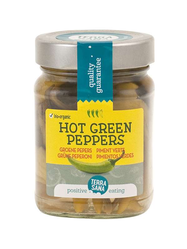 TerraSana Groene pepers hot bio 230 Gram