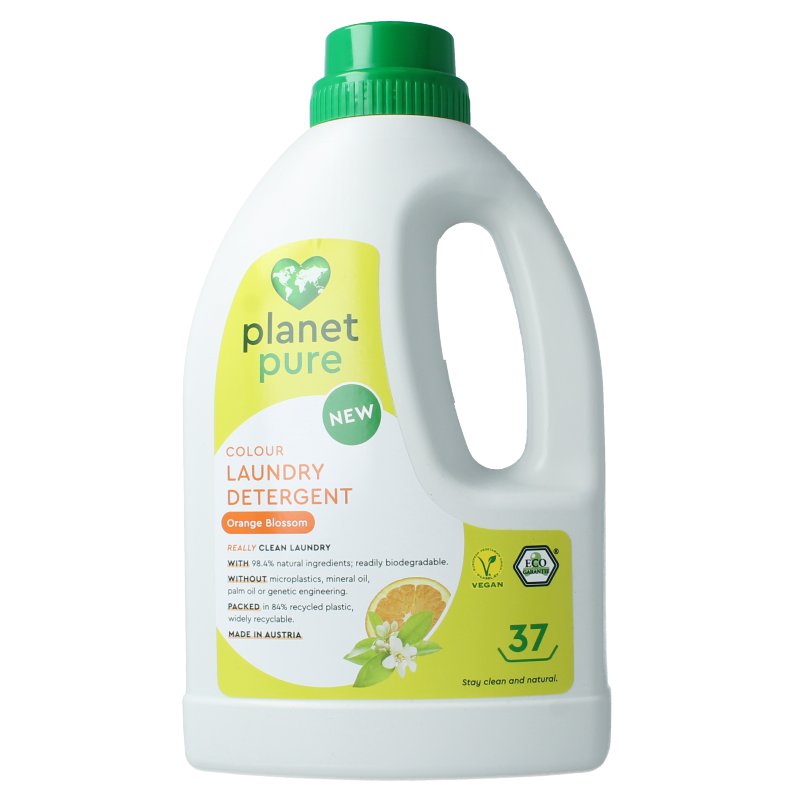 Planet Pure Wasmiddel vloeibaar gekleurde was orange 1480 Milliliter