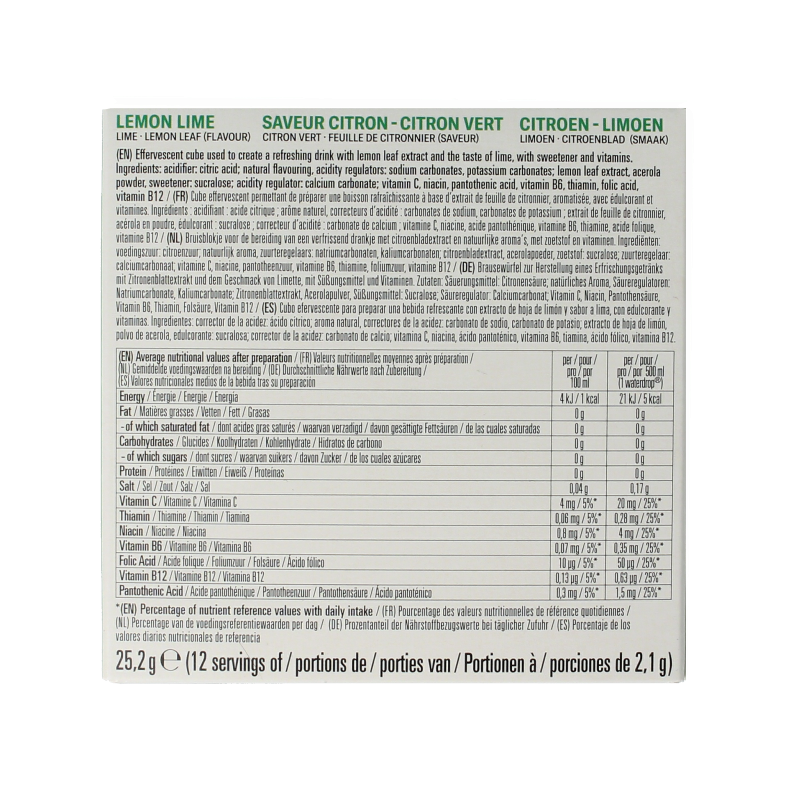 Waterdrop  Microdrink focus lemon lime bruistabletten 12 Stuks