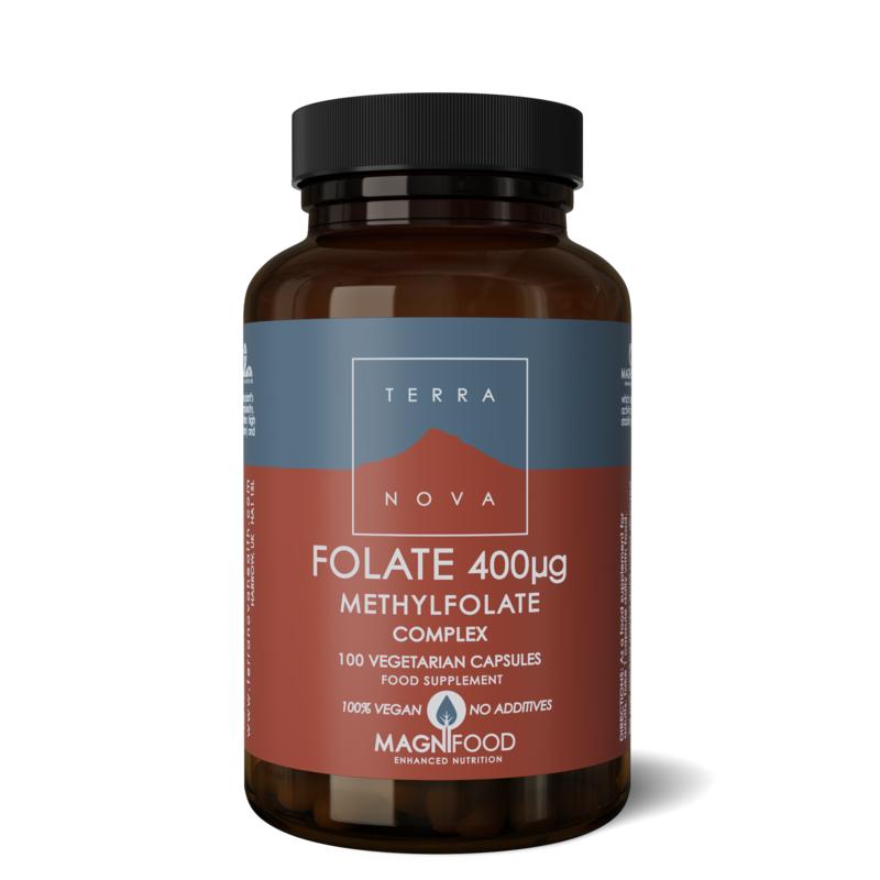 Terranova Folaat 400mcg complex 100 Vegetarische capsules