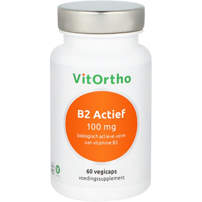 VitOrtho B2 Actief 100 mg 60 Vegetarische capsules
