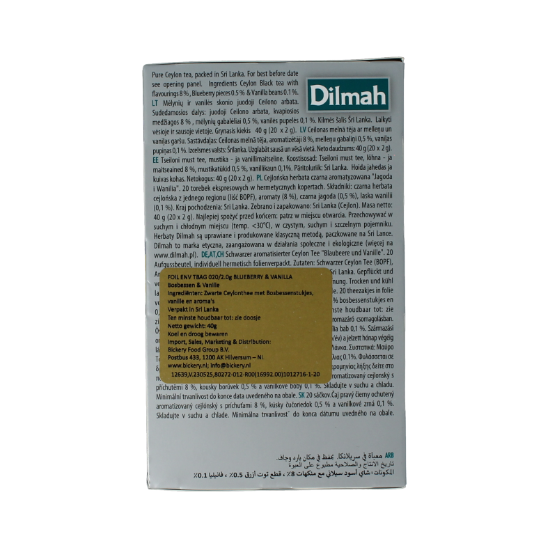 Dilmah Blueberry & vanilla fun tea 20 Zakjes