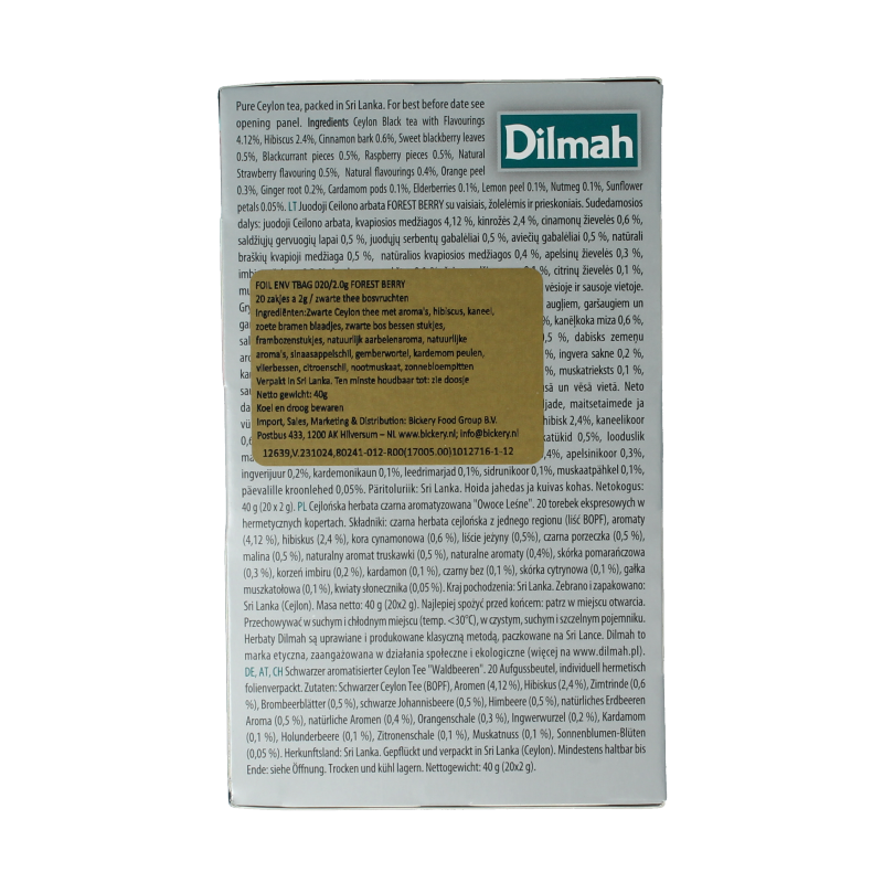 Dilmah Forest berry fun tea 20 Zakjes