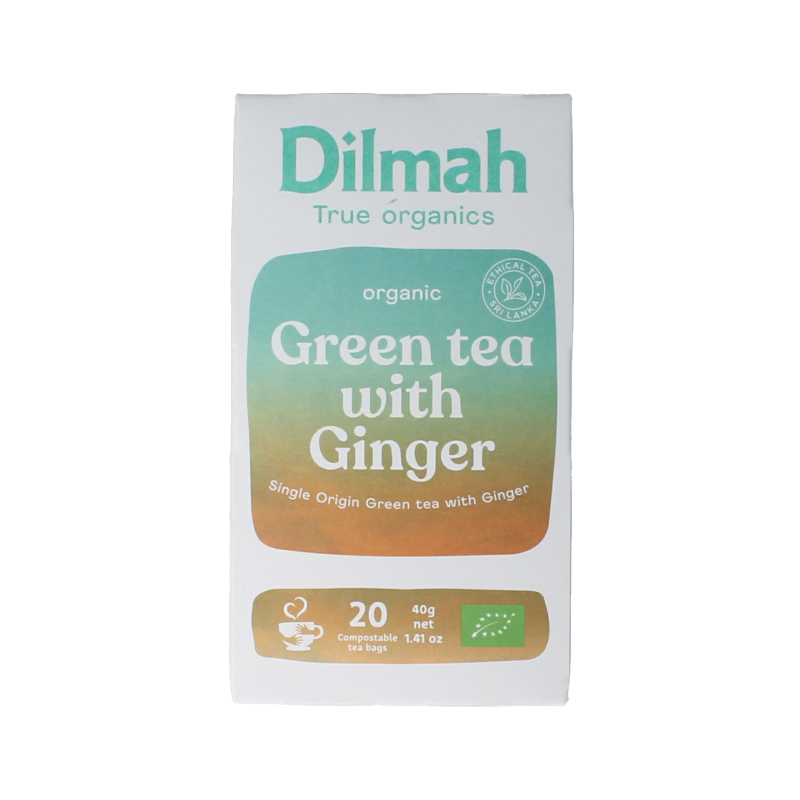 Dilmah Green tea with ginger bio 20 Zakjes