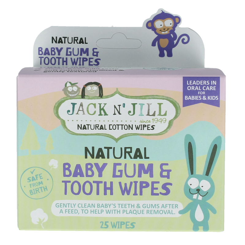 Jack N Jill Natural baby gum & tooth wipes 25 Stuks