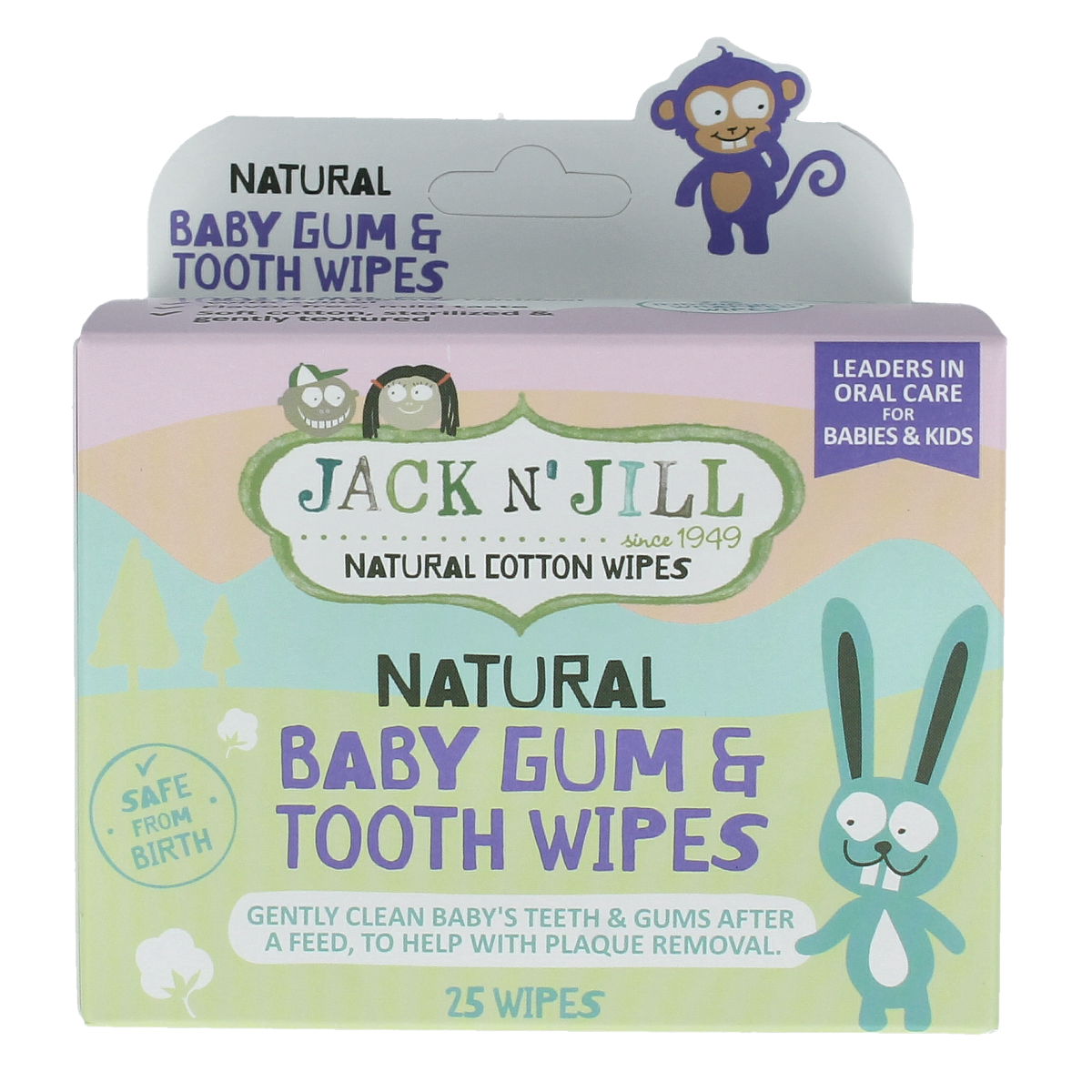 Jack N Jill Natural baby gum & tooth wipes 25.00 Stuks