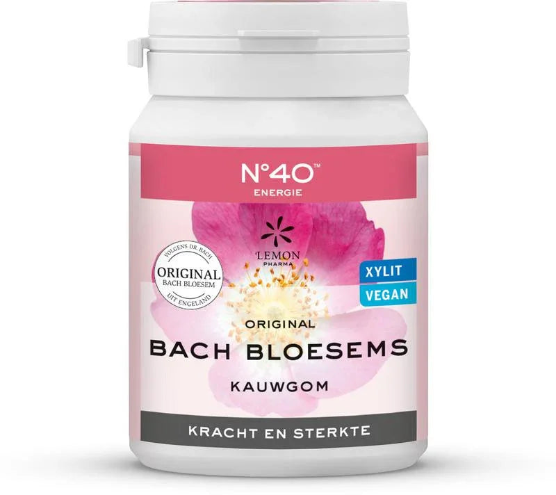 Bach Bloesem Kauwgom nr. 40 kracht & sterkte 60 Gram