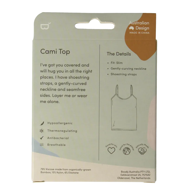 Boody  Cami top zwart M 1 Stuks