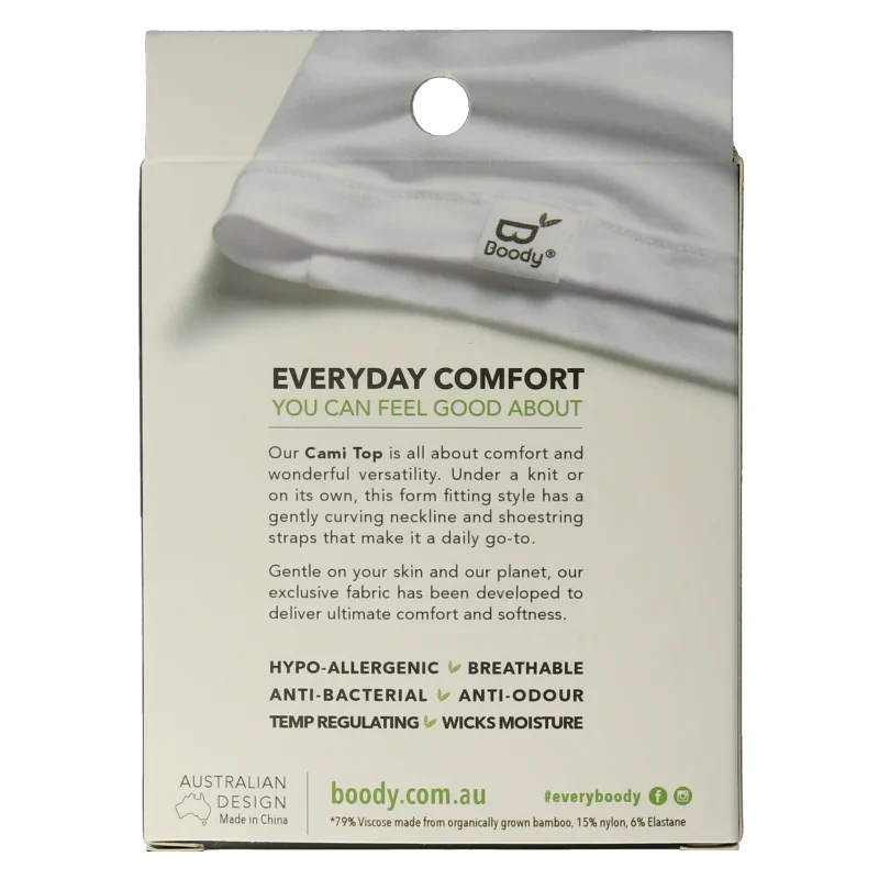Boody  Cami top wit S 1 Stuks