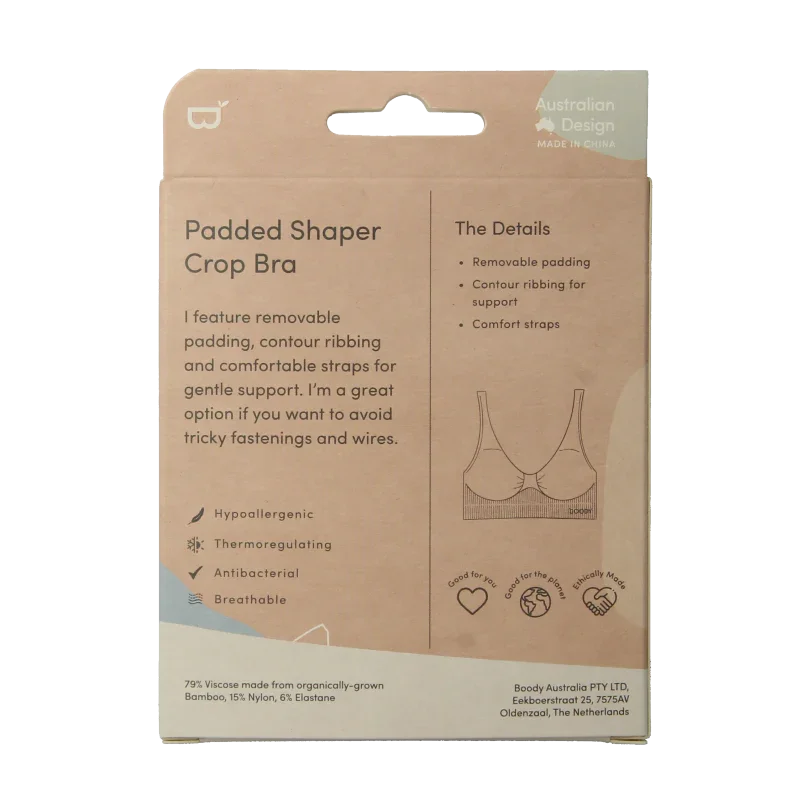 Boody  Padded shaper crop bh zwart S 1 Stuks