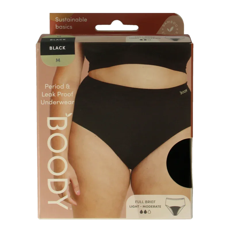 Boody  Menstruatieondergoed tailleslip zwart licht/norm M 1 Stuks