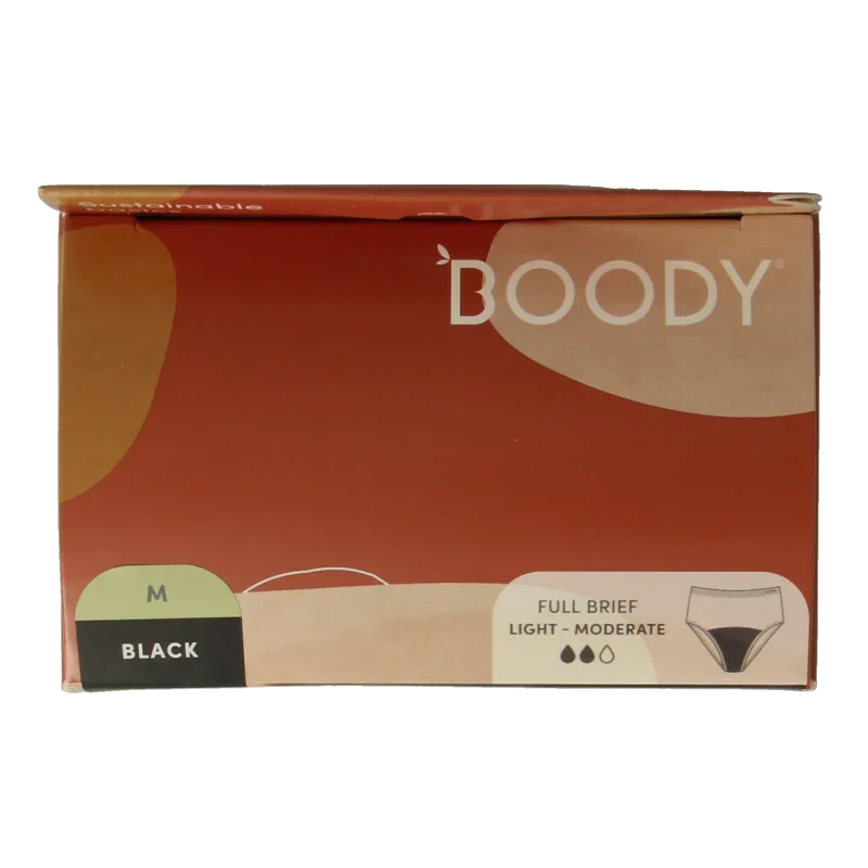 Boody  Menstruatieondergoed tailleslip zwart licht/norm M 1 Stuks