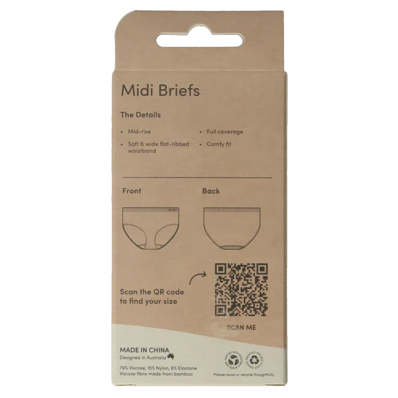 Boody  Midi heupslip zwart M 1 Stuks