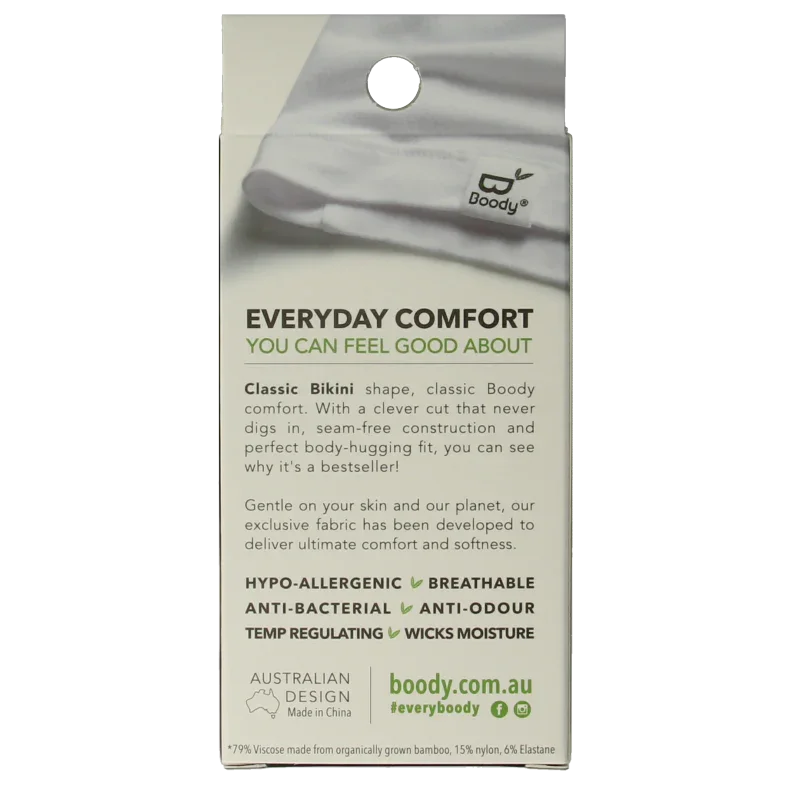 Boody  Classic bikinislip zwart S 1 Stuks