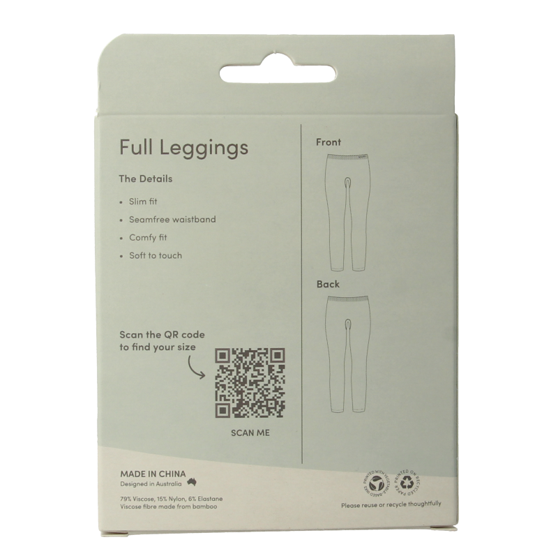 Boody  Legging enkellang zwart L 1 Stuks