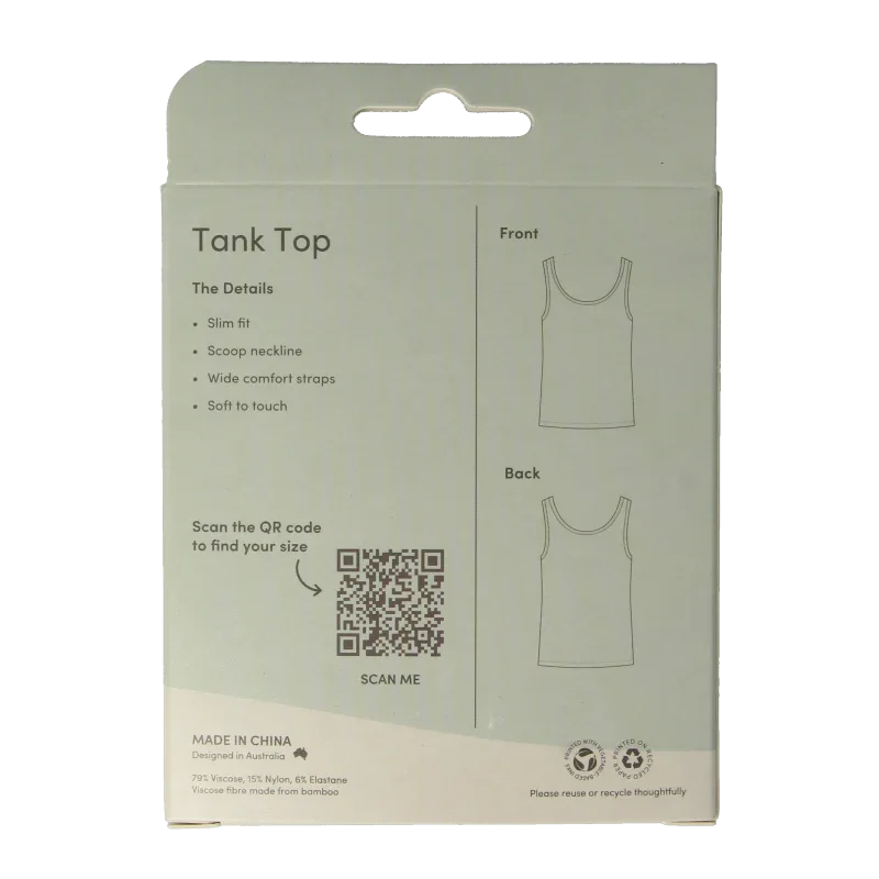 Boody  Tank top zwart M 1 Stuks