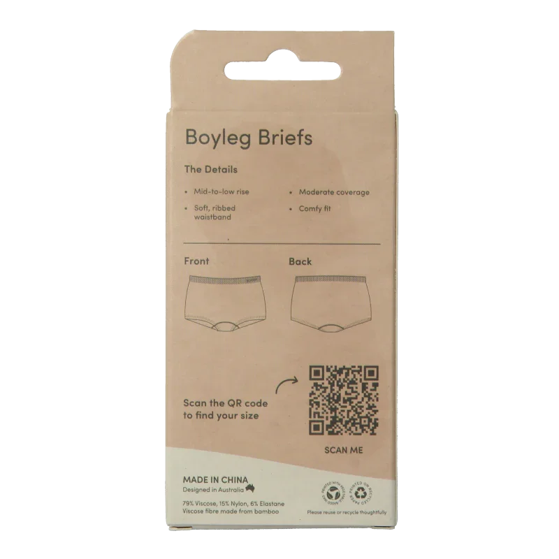 Boody  Boyleg damesslip zwart M 1 Stuks