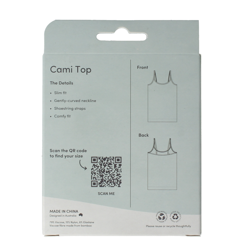 Boody  Cami top zwart large 1 Stuks