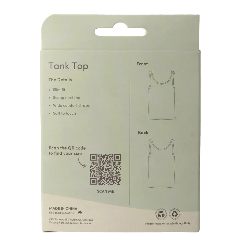 Boody  Tank top wit L 1 Stuks