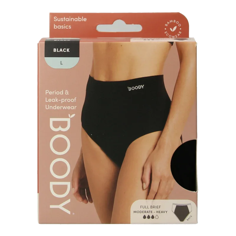 Boody  Menstruatieondergoed tailleslip zwart normaal L 1 Stuks
