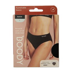 Boody  Menstruatieondergoed bikinislip zwart normaal L 1 Stuks
