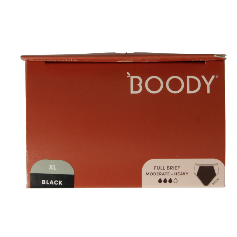 Boody  Menstruatie ondergoed zwart normaal maat XL 1 Stuks