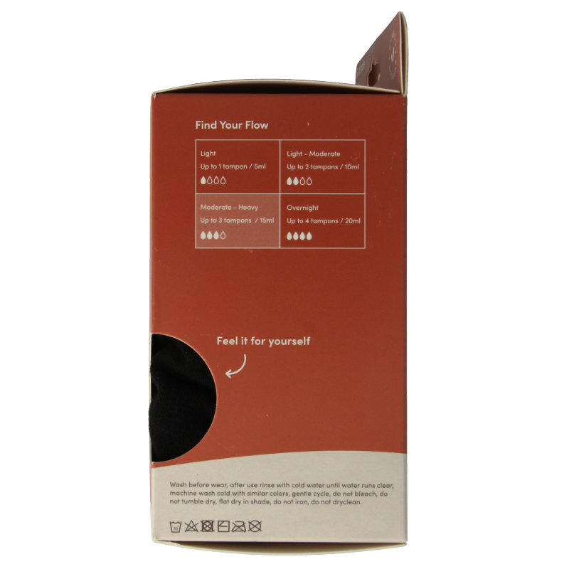 Boody  Menstruatie ondergoed zwart normaal maat XL 1 Stuks