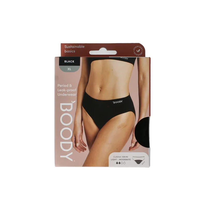 Boody  Menstruatieondergoed bikinislip zwart licht XL 1 Stuks
