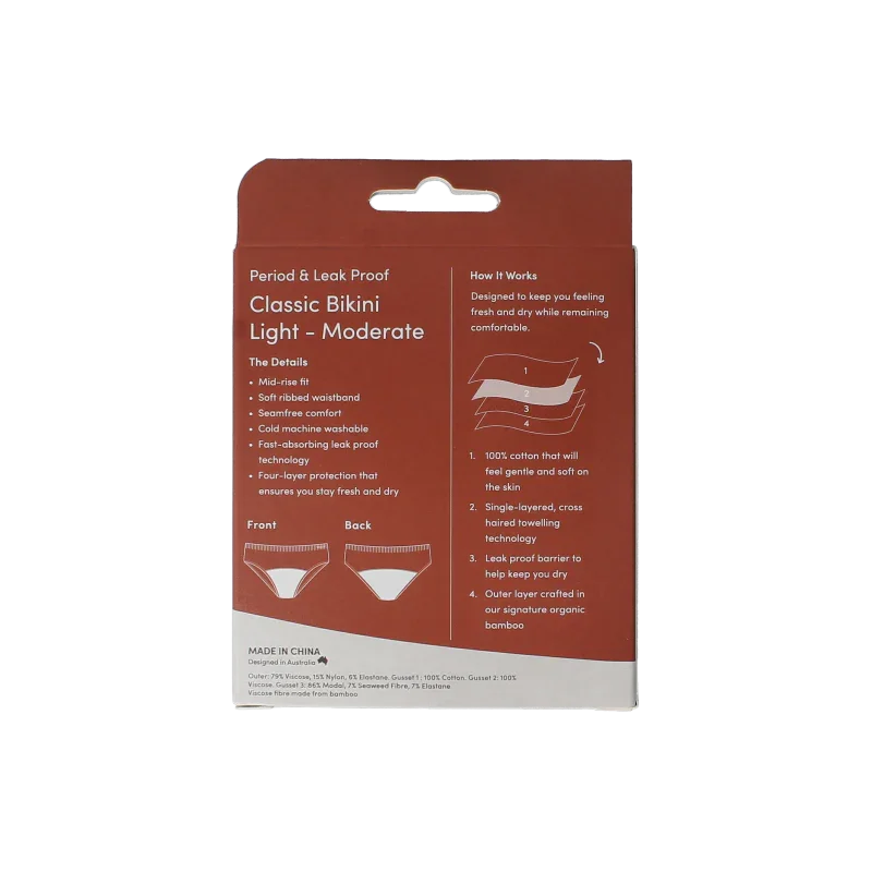 Boody  Menstruatieondergoed bikinislip zwart licht XL 1 Stuks