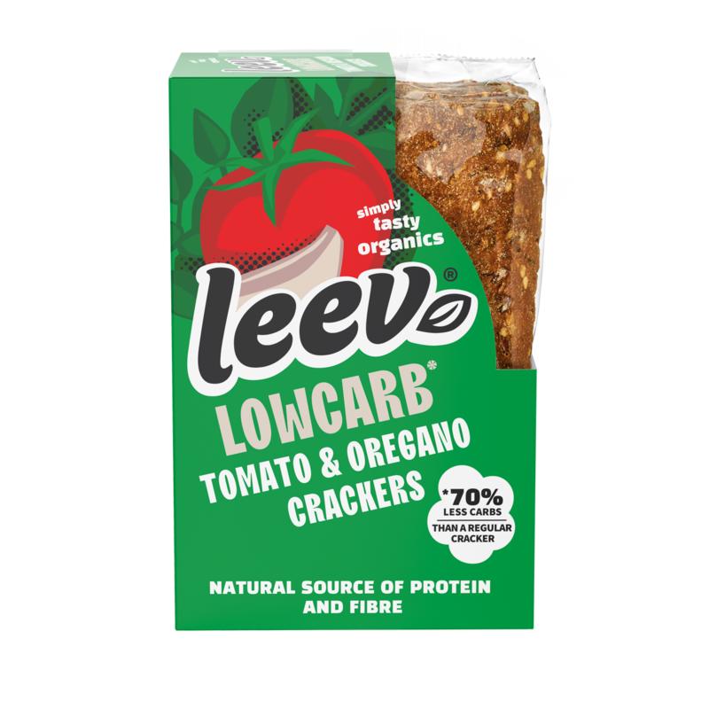 Leev Bio lowcarb crackers tomaat & oregano 6 Stuks