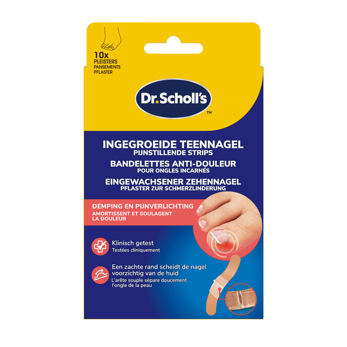 Dr. Scholl's Ingegroeide teennagel pijnverlichtende strips 10.00 Stuks