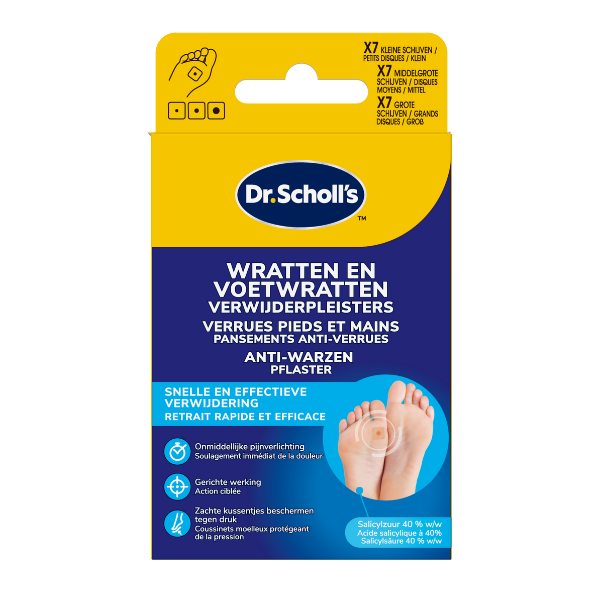 Dr. Scholl's Wratten en voetwratten verwijderpleisters 21.00 Stuks