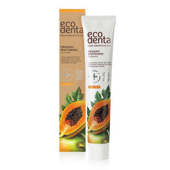 Ecodenta Tandpasta organic whitening papaja 75.00 Milliliter