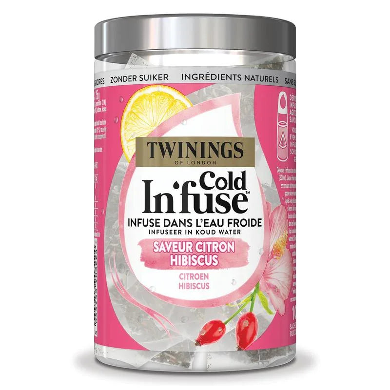 Twinings Cold infuse citroen hibiscus 10 Zakjes
