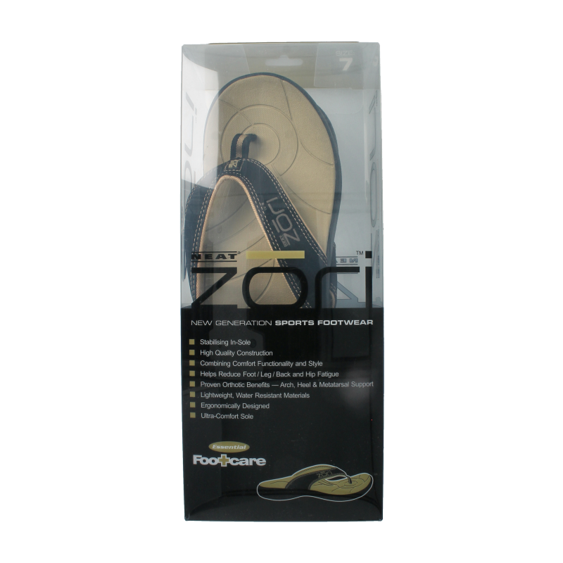 Zori Teenslippers zwart maat 7 38 2/3 tot 39 2/3  1 Paar