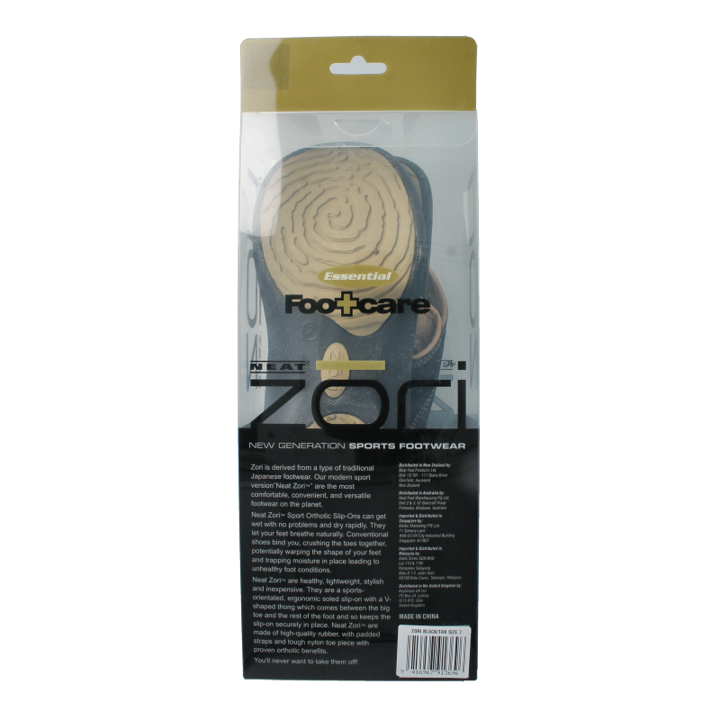 Zori Teenslippers zwart maat 7 38 2/3 tot 39 2/3  1 Paar