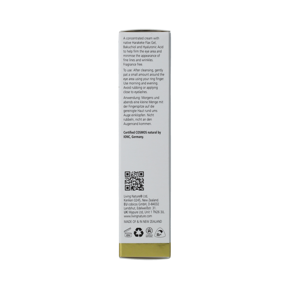 Living Nature Oogcreme verstevigend 10.00 Milliliter