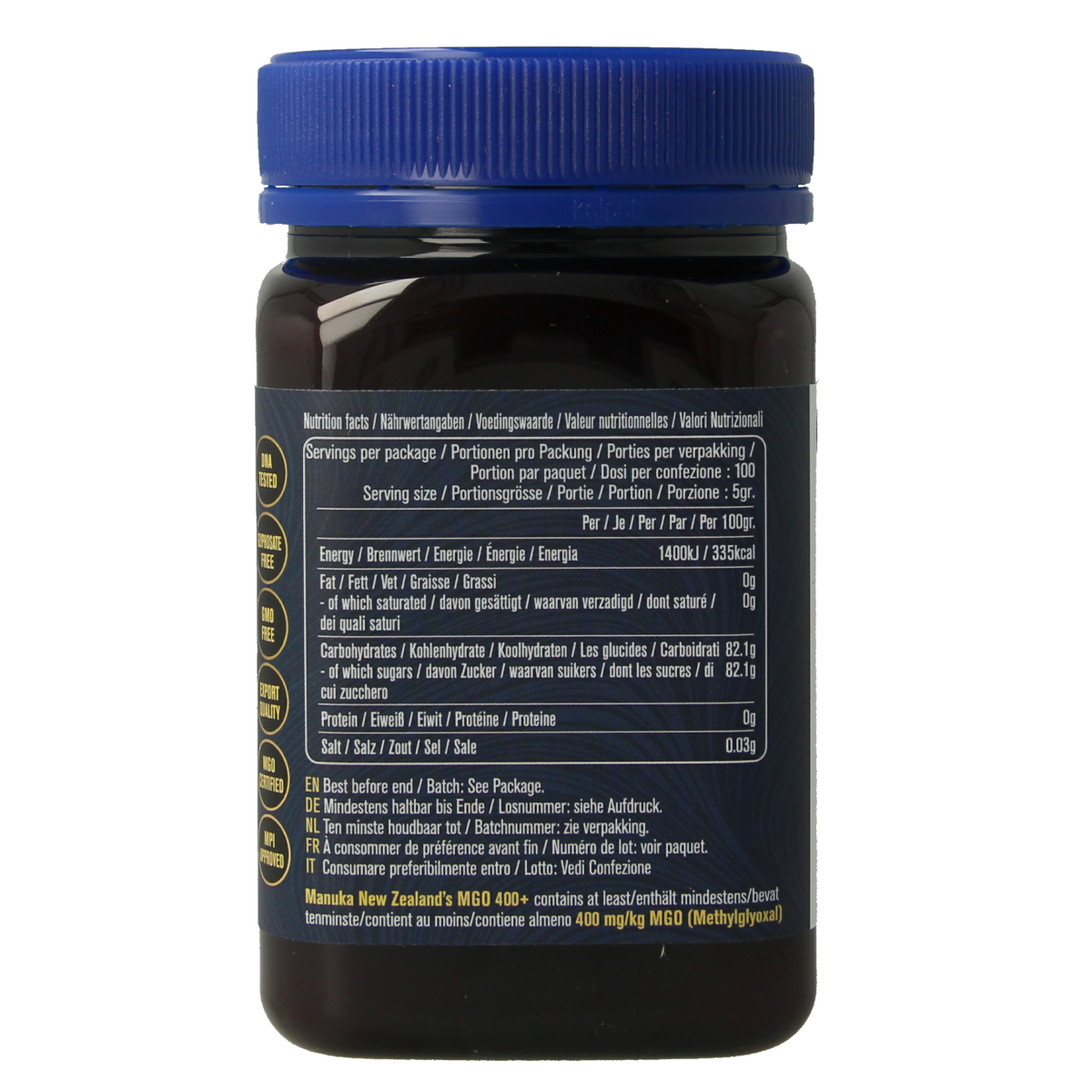 MNZ (Manuka New Zealand) Manuka Honing MGO 400+ 500.00 Gram