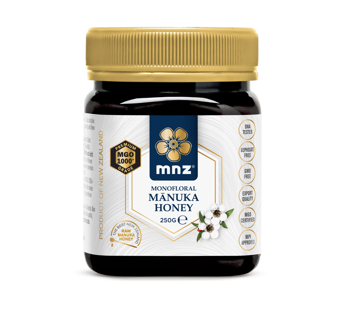 MNZ (Manuka New Zealand) Manuka Honing MGO 1000+ 250.00 Gram