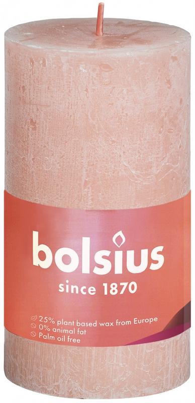 Bolsius Rustiekkaars shine 100/50 misty pink 1 Stuks